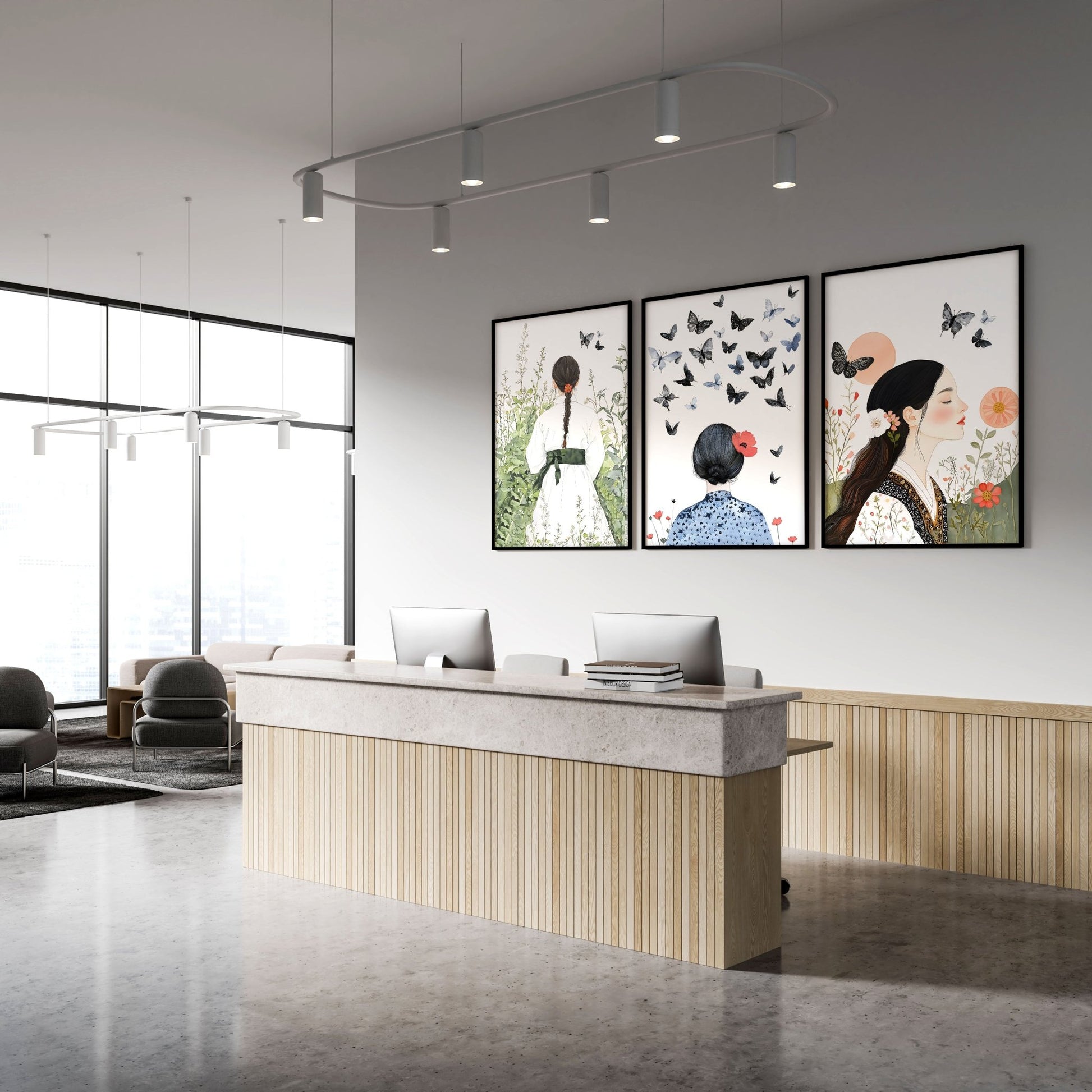 Wall Picture Gallery | Set of 3 Boho Women Wall art Prints