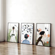 Wall Picture Gallery | Set of 3 Boho Women Wall art Prints