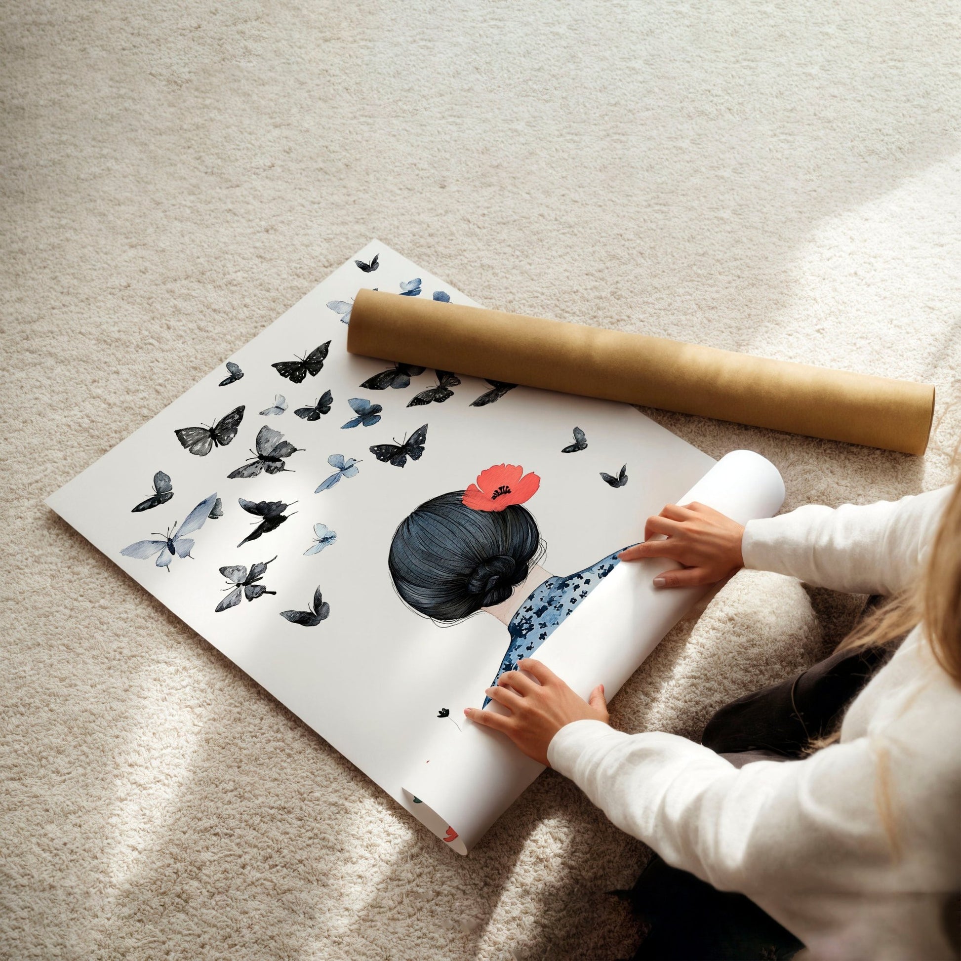 Wall Picture Gallery | Set of 3 Boho Women Wall art Prints