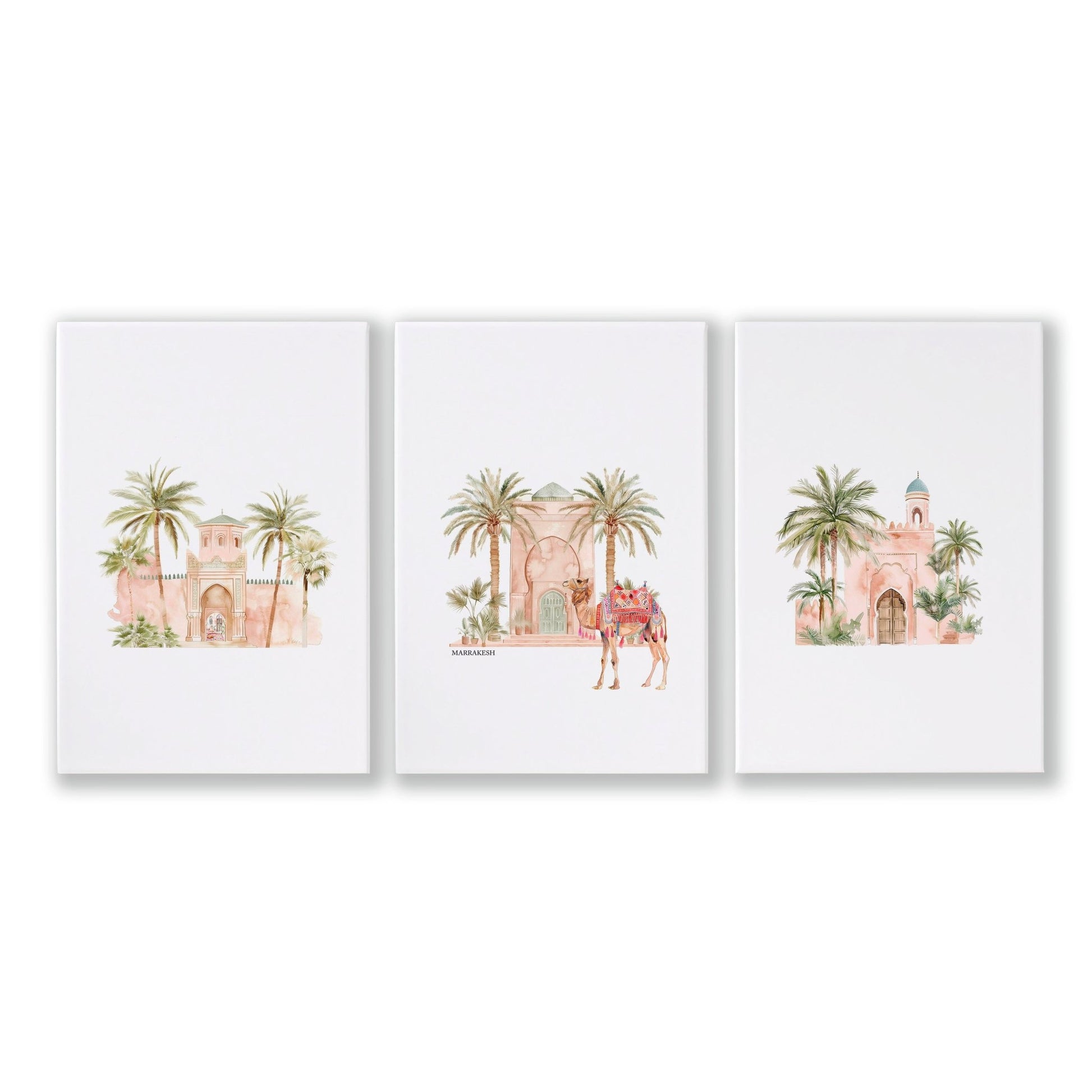 Wall Picture With Frame | Set of 3 Moroccan Wall art Prints
