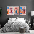 Wall Picture With Frame | Set of 3 Moroccan Inspired Wall art Prints
