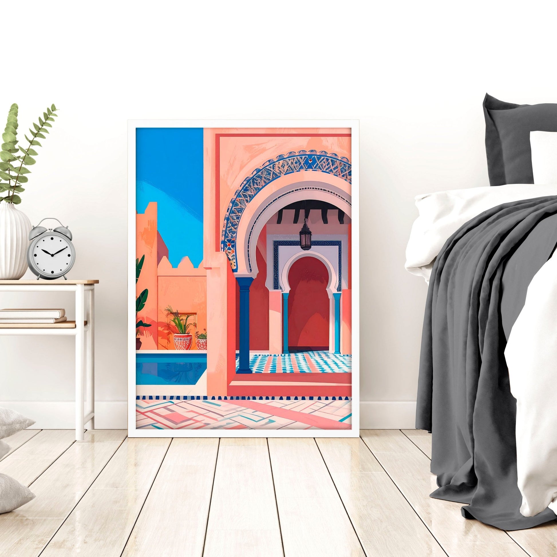 Wall Picture With Frame | Set of 3 Moroccan Inspired Wall art Prints