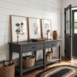 Wall Pictures for Hallway French Country Botanical Floral Ivory Grey Art wall art displayed on a wall in a styled room — view 5