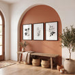 Wall Pictures for Hallway French Country Botanical Floral Ivory Grey Art wall art displayed on a wall in a styled room — view 7