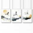 Wall Pictures Hanging | Set of 3 Asian Inspired Wall art Prints