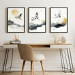 Wall Pictures Hanging | Set of 3 Asian Inspired Wall art Prints