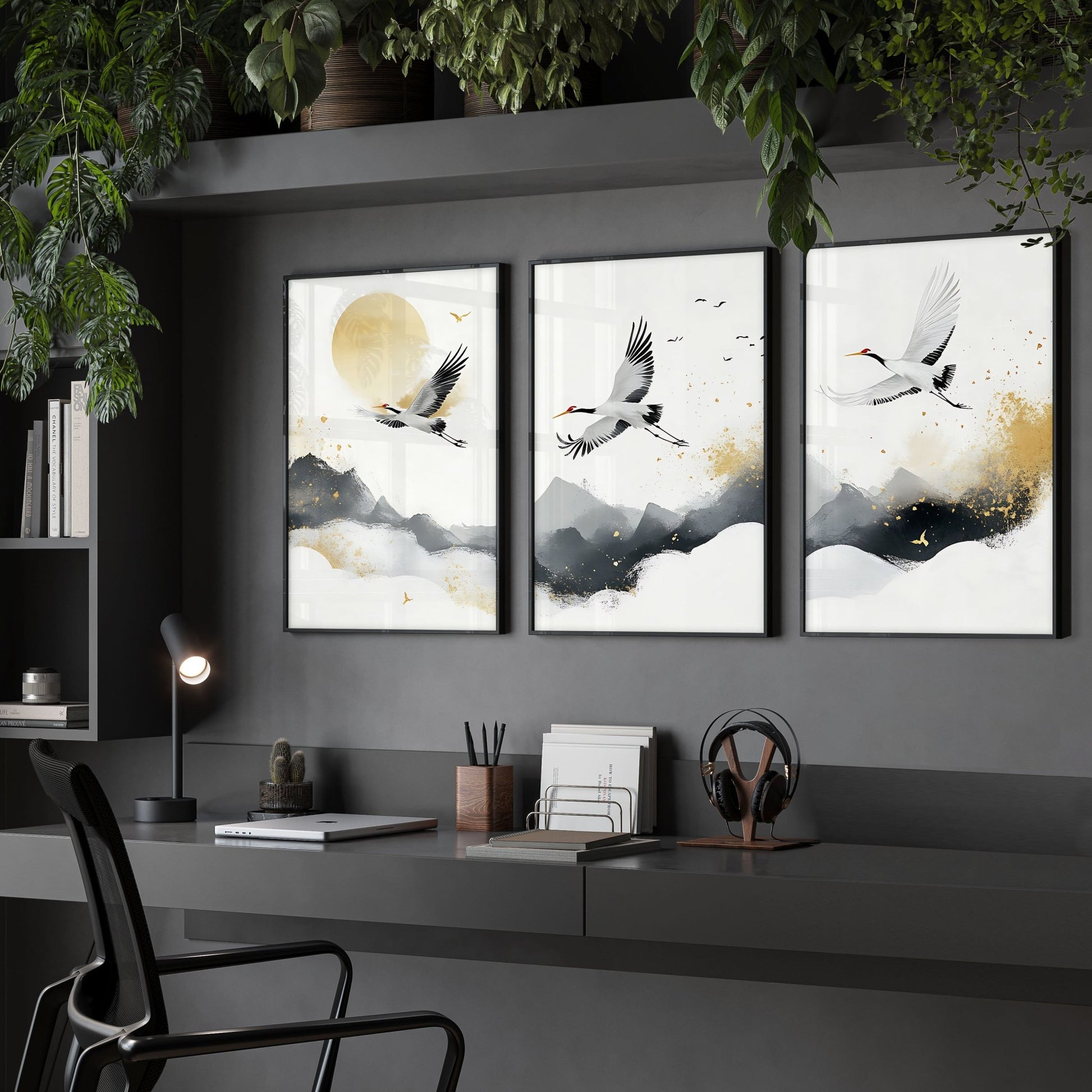 Wall Pictures Hanging | Set of 3 Asian Inspired Wall art Prints