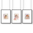 Wall Pictures In Frames | Set of 3 Moroccan Inspired Wall art Prints