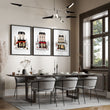 Paris Wall Pictures | Beige, Black & Red Winter Street Scene Art wall art displayed on a wall in a styled room — view 7