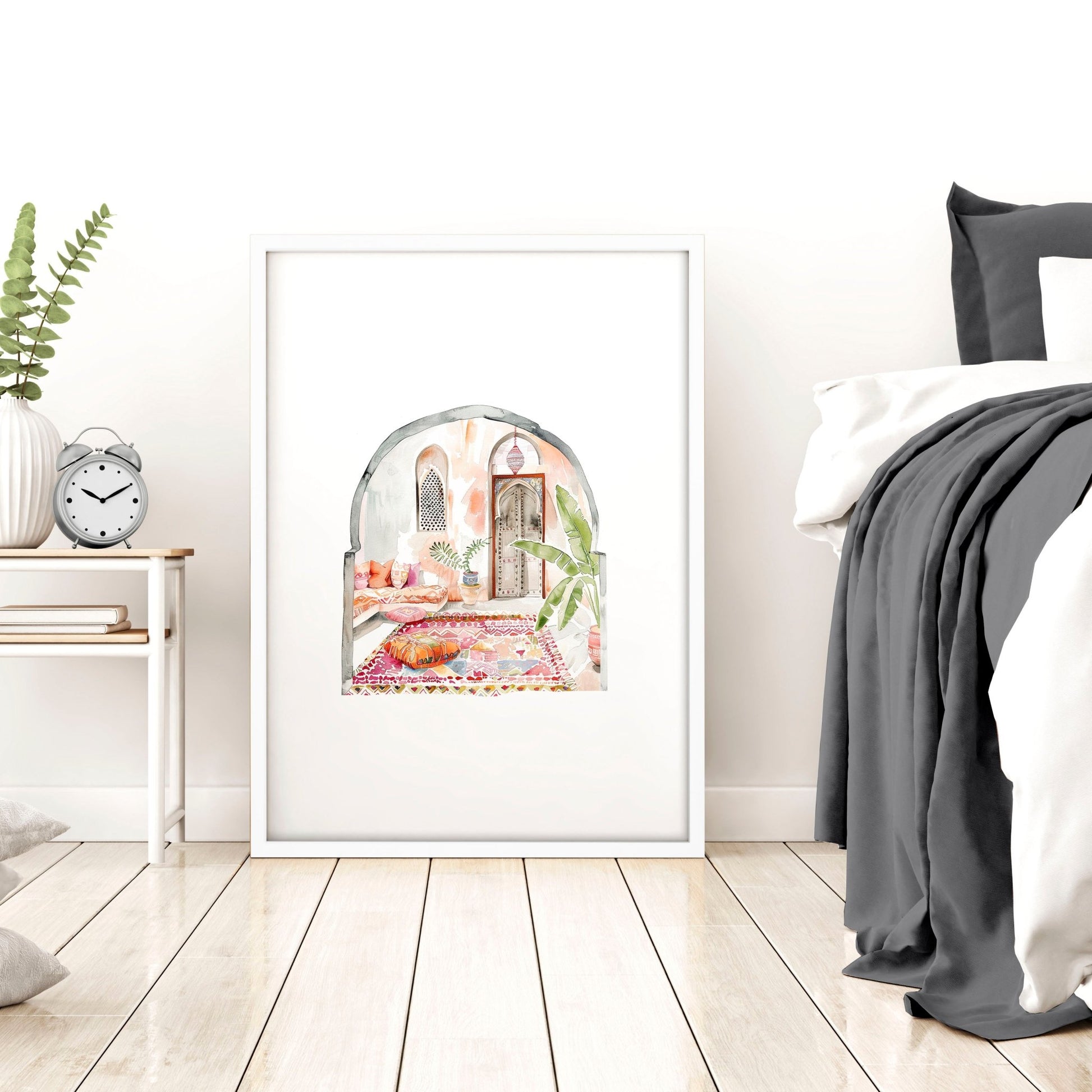 Wall Pictures With Frames | Set of 3 Moroccan Inspired Wall art Prints