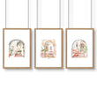 Wall Pictures With Frames | Set of 3 Moroccan Inspired Wall art Prints