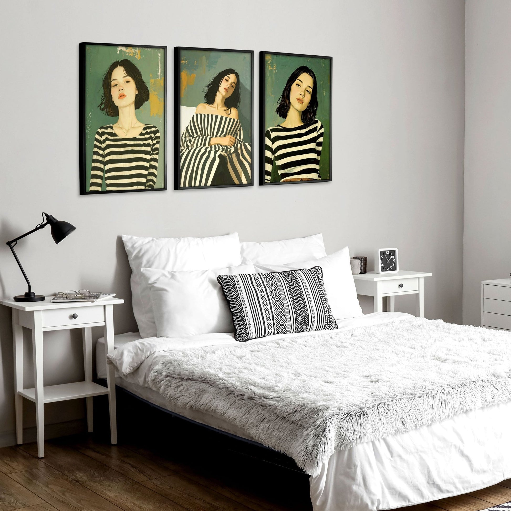 Wall Posters For Bedroom | Set of 3 Boho Women Wall art Prints