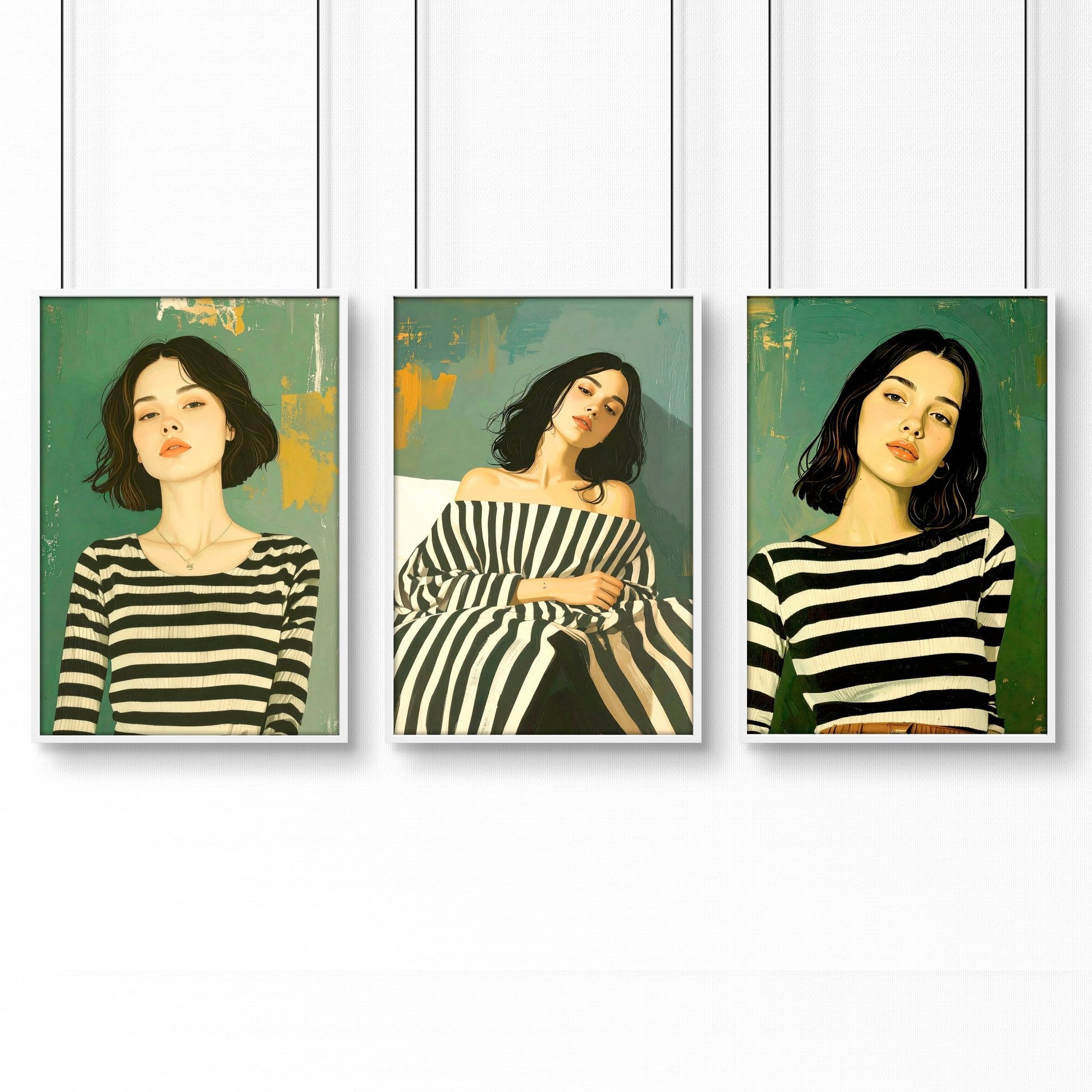 Wall Posters For Bedroom | Set of 3 Boho Women Wall art Prints