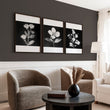 Wall wall art for Living Room Black & White Botanical Florals French Country displayed on a wall in a styled room