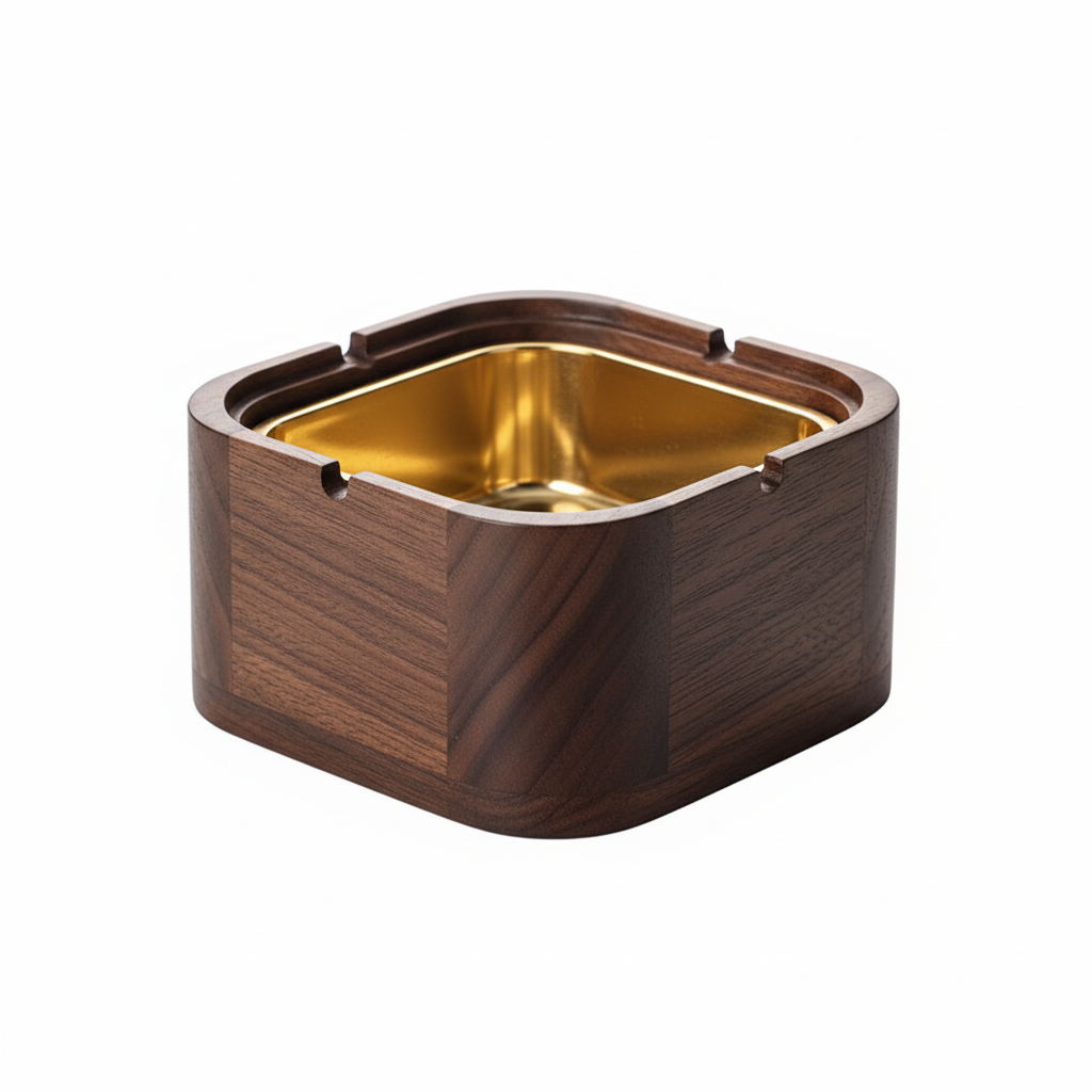 Walnut Ashtray Family Living Room