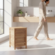 Walnut Wood Laundry Hamper
