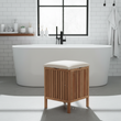 Walnut Wood Storage Stool