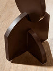 Walsa Black Finish Mango Wood Abstract Side Table