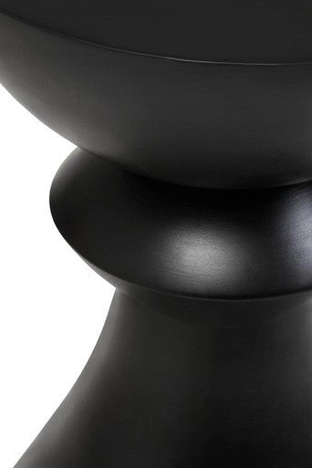 Walsa Black Finish Mango Wood Accent Side Table