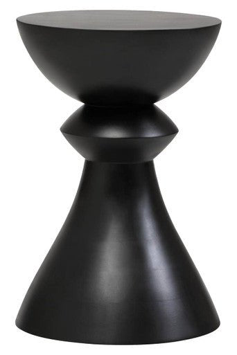 Walsa Black Finish Mango Wood Accent Side Table