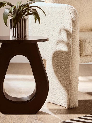 Walsa Black Finish Mango Wood Accent Table