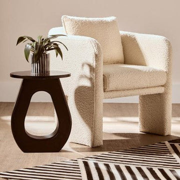 Walsa Black Finish Mango Wood Accent Table