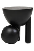 Walsa Black Finish Mango Wood Ball Detail Side Table
