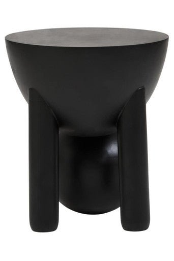 Walsa Black Finish Mango Wood Ball Detail Side Table
