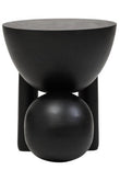 Walsa Black Finish Mango Wood Ball Detail Side Table