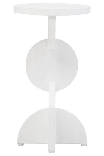 Walsa Whitewash Mango Wood Abstract Side Table