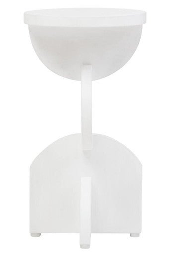 Walsa Whitewash Mango Wood Abstract Side Table