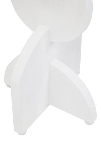 Walsa Whitewash Mango Wood Abstract Side Table