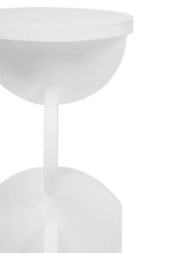 Walsa Whitewash Mango Wood Abstract Side Table