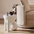 Walsa Whitewash Mango Wood Ball Detail Side Table