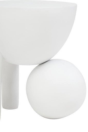 Walsa Whitewash Mango Wood Ball Detail Side Table