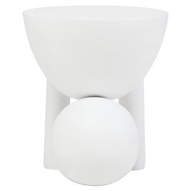 Walsa Whitewash Mango Wood Ball Detail Side Table