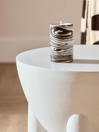 Walsa Whitewash Mango Wood Ball Detail Side Table