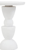 Walsa Whitewash Mango Wood Circle Column Detail Side Table