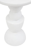 Walsa Whitewash Mango Wood Circle Column Detail Side Table
