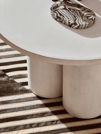 Walsa Whitewash Mango Wood Column Detail Coffee Table