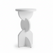 Walsa Whitewash Mango Wood Abstract Side Table