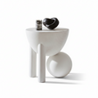 Walsa Whitewash Mango Wood Ball Detail Side Table