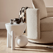 Walsa Whitewash Mango Wood Ball Detail Side Table