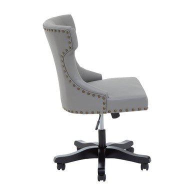Walson Grey Leather Effect Home Office Chair