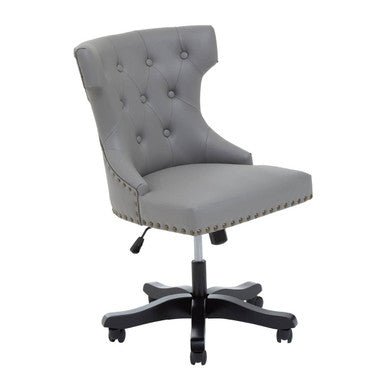 Walson Grey Leather Effect Home Office Chair
