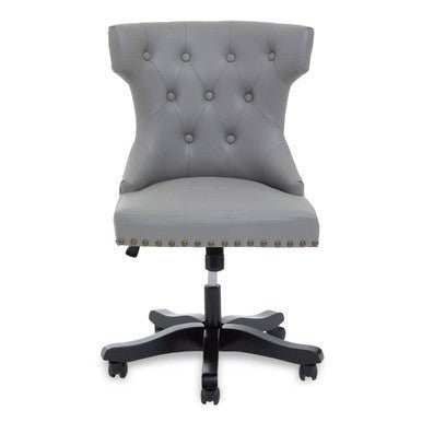 Walson Grey Leather Effect Home Office Chair