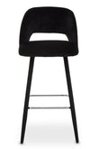 Warren Black Velvet Bar Chair