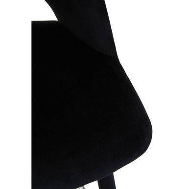 Warren Black Velvet Bar Chair