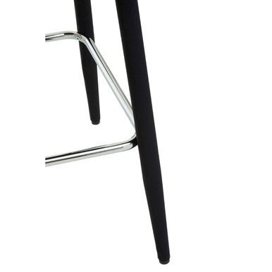 Warren Black Velvet Bar Chair