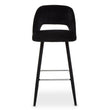Warren Black Velvet Bar Chair